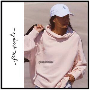 Free People Cutback Mock Neck Pullover Sweatshirt